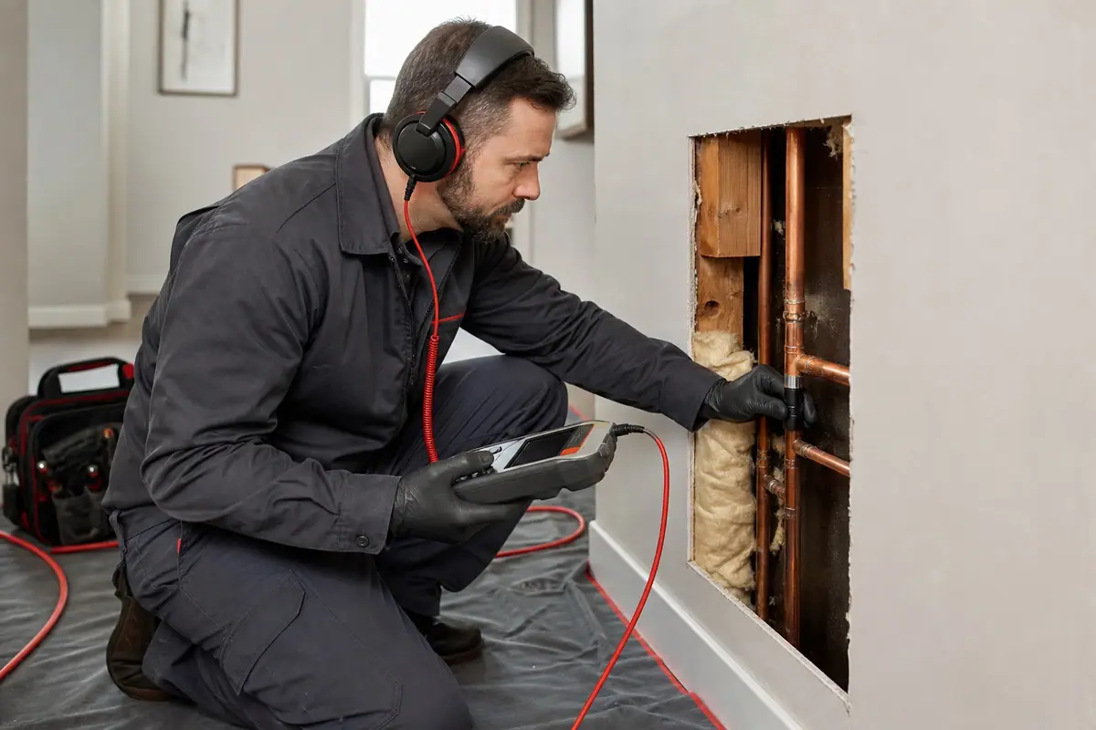 Careful diagnostic work on a residential water line